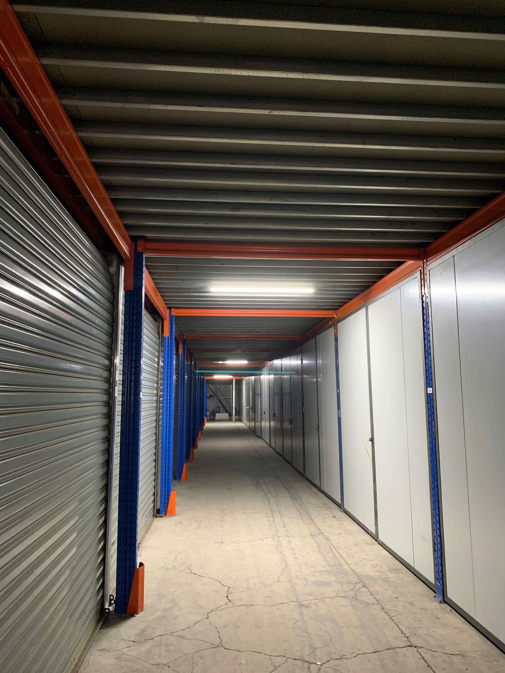Series of identical 8-meter-tall warehouses for logistics storage